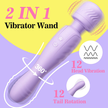 Magic Wand pour Clitoris et Vagin Vibration & Rotation 